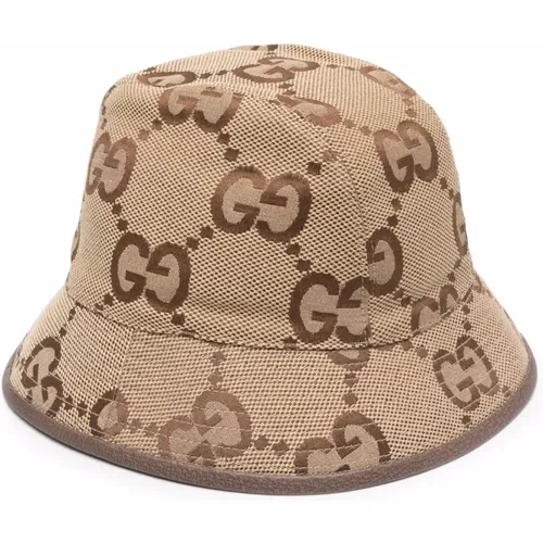 Beige GG Supreme Bucket Hat , female, Sizes: M - Gucci - Modalova