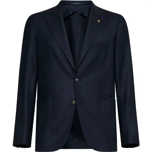 Blauer Halbgefütterter Blazer - Tagliatore - Modalova