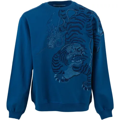 Cotton Tiger Sweatshirt , male, Sizes: S - Maharishi - Modalova