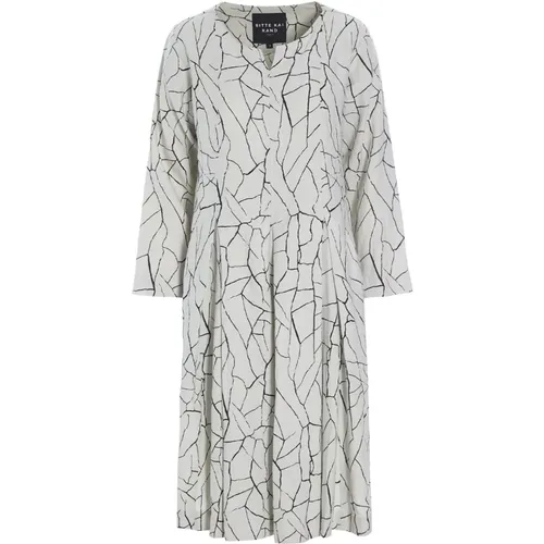 Craquelure Dress Ivory Graphic Style , female, Sizes: XL, 2XL, XS, L, S, M - Bitte Kai Rand - Modalova