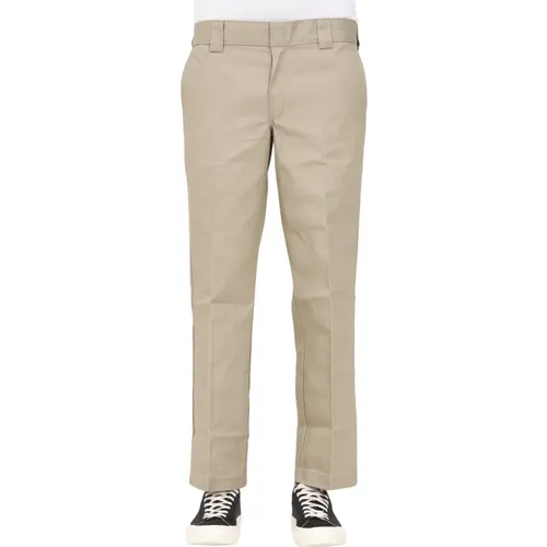 Beige Casual Trousers, Slim Fit, Straight Cut , male, Sizes: W28, W30, W29 - Dickies - Modalova