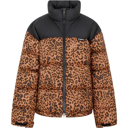 Leopard Puffer Jacket Black Aw23 , female, Sizes: S - Vetements - Modalova