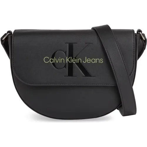 Monogramm Schultertasche - PU Leder - Calvin Klein - Modalova