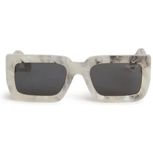 Stylische Sonnenbrille , unisex, Größe: 55 MM - Off White - Modalova