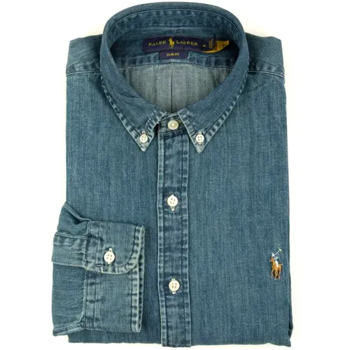 Denim Sport Shirt Long Sleeve , male, Sizes: S, M, 2XL, L, XL - Ralph Lauren - Modalova