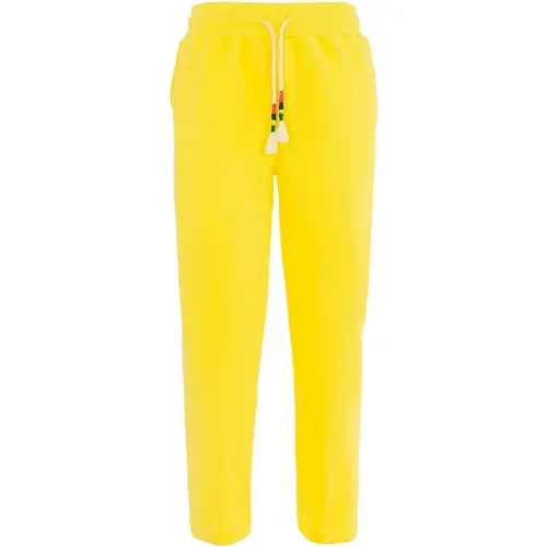 Gelbe Baumwollhose für Frauen , Damen, Größe: M - Suns - Modalova