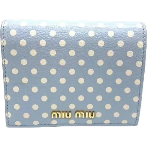 Pre-owned Leather wallets , female, Sizes: ONE SIZE - Miu Miu Pre-owned - Modalova