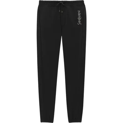 Sweatpants with cealed Button Closure , male, Sizes: L - Saint Laurent - Modalova
