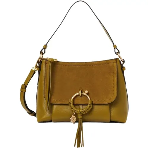 Olive Shoulder Bag with Snap Closure , female, Sizes: ONE SIZE - See by Chloé - Modalova