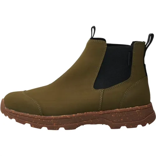 Waterproof Rubber Boots with Fishskin Detail , male, Sizes: 7 UK, 12 UK, 9 UK, 8 UK, 11 UK, 10 UK - Woden - Modalova