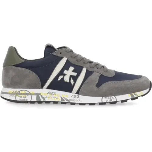 Grey White Suede Leather Sneakers , male, Sizes: 9 UK, 6 UK, 7 UK, 10 UK, 8 UK - Premiata - Modalova