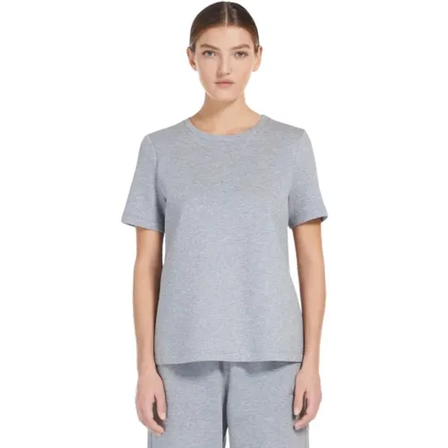 Baumwoll-Jersey T-Shirt mit Monogramm-Logo , Damen, Größe: M - Max Mara - Modalova