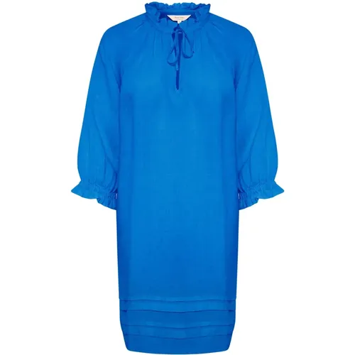 Feminine Dress with ¾ Sleeves and V-Neck , female, Sizes: S, XS, L - Part Two - Modalova