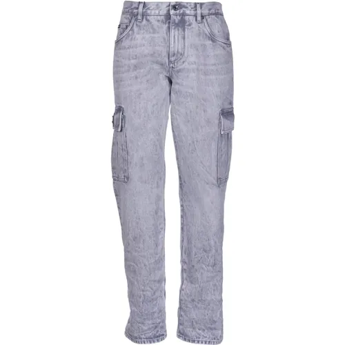 Classic Denim Jeans, Regular Fit, Button Closure , male, Sizes: M, L - Dolce & Gabbana - Modalova