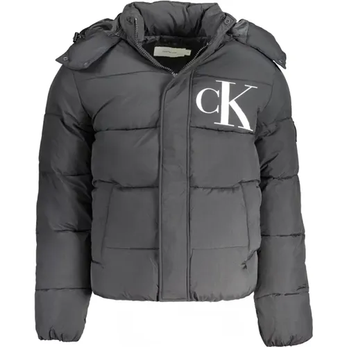 Hooded Jacket with Logo Print , male, Sizes: S, M, L, XL, XS - Calvin Klein - Modalova