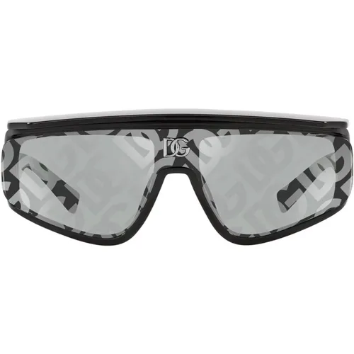 Mask Shape Sunglasses Dg6177 501/Al , unisex, Sizes: ONE SIZE - Dolce & Gabbana - Modalova