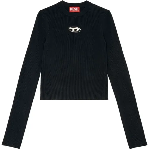 Schwarzer Sweatshirt Aw24 Damenbekleidung , Damen, Größe: M - Diesel - Modalova