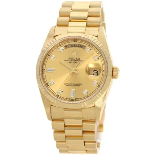 Pre-owned Gold watches , male, Sizes: ONE SIZE - Rolex Vintage - Modalova