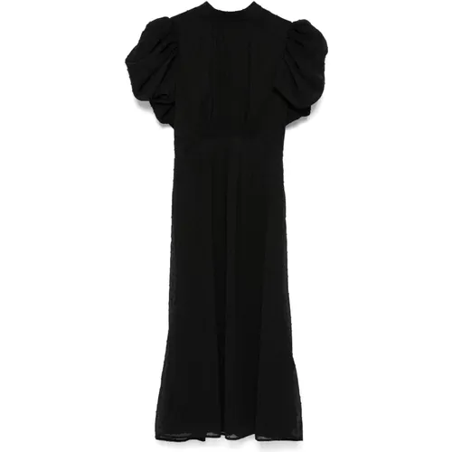 Schwarzes Kleid mit Puffärmeln , Damen, Größe: XS - ROTATE Birger Christensen - Modalova