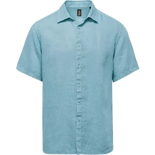 Short Sleeve Linen Shirt , male, Sizes: L, 2XL, XL - BomBoogie - Modalova