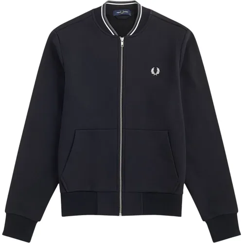 Vollreißverschluss Baumwoll-Sweatshirt lockig , Herren, Größe: 2XL - Fred Perry - Modalova