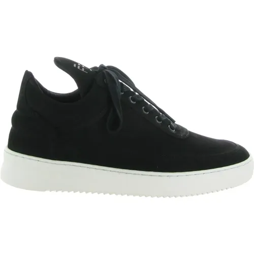 Schwarze Basic Low Top Sneakers , Herren, Größe: 41 EU - Filling Pieces - Modalova