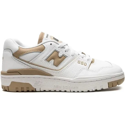 Beige Calfskin Leather Sneakers Women's , female, Sizes: 8 UK, 4 UK, 7 1/2 UK, 6 UK, 7 UK - New Balance - Modalova