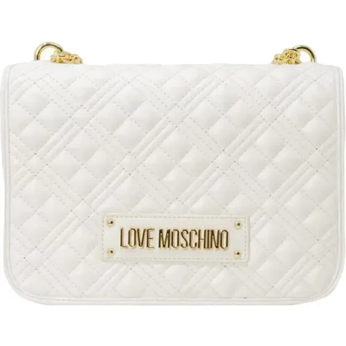 Weiße Schultertasche für Frauen , Damen, Größe: ONE Size - Moschino - Modalova