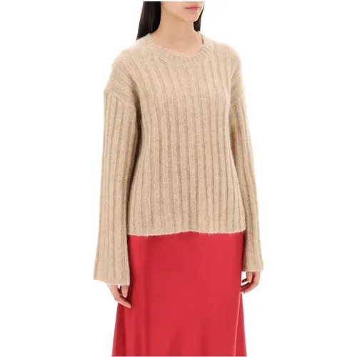 Gerippter Strickpullover , Damen, Größe: S - By Malene Birger - Modalova