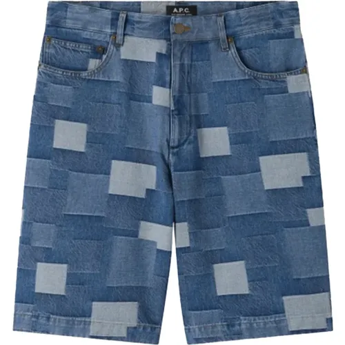 Textured Pattern Shorts , male, Sizes: M, XL - A.p.c. - Modalova