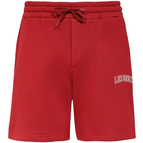 Baumwoll Bermuda Shorts mit Kordelzugbund , Herren, Größe: M - Les Deux - Modalova