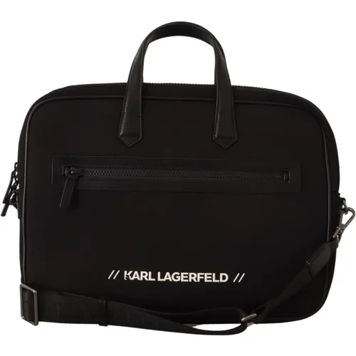 Schwarze Nylon Laptop Crossbody Tasche - Karl Lagerfeld - Modalova