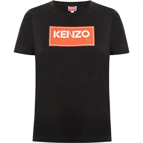 Logo Print Cotton T-Shirt , female, Sizes: XS - Kenzo - Modalova