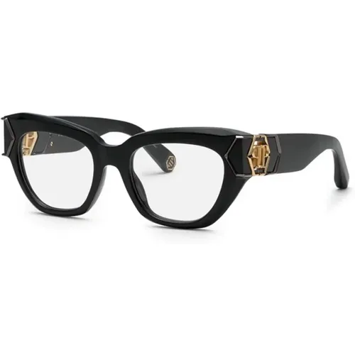 Stilvolle Schwarze Brille , Damen, Größe: 51 MM - Philipp Plein - Modalova
