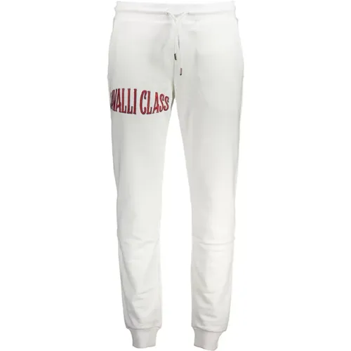 Sporty Trousers with Elastic Waist and Embroidery , male, Sizes: S, L, XL, M - Cavalli Class - Modalova