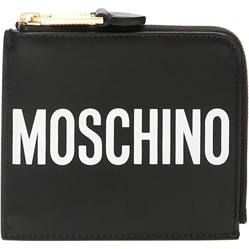 Leather Logo Wallet , female, Sizes: ONE SIZE - Moschino - Modalova