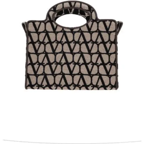 Iconographe Shopping Bag in Beige and , female, Sizes: ONE SIZE - Valentino Garavani - Modalova