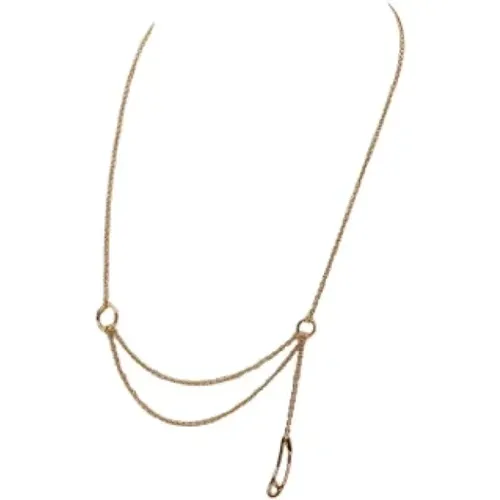 Pre-owned Rose Gold necklaces , female, Sizes: ONE SIZE - Hermès Vintage - Modalova