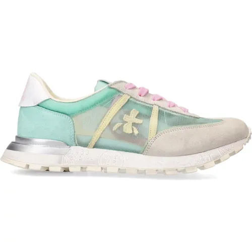 Transparent Fabric Sneaker with Yellow and Pink Laces , female, Sizes: 8 UK - Premiata - Modalova