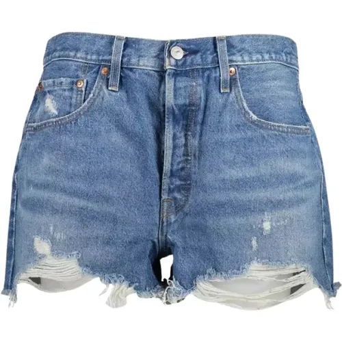 Levi's, Vintage 501 Denim Shorts mit Used-Look , Damen, Größe: W24 - Levis - Modalova