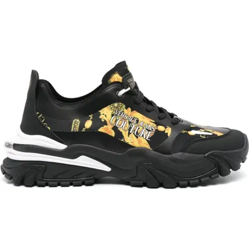 Schwarze Sneakers für Männer Aw24 , Herren, Größe: 41 EU - Versace Jeans Couture - Modalova