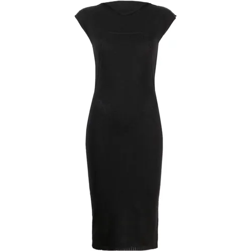 Short sleeve column dress , female, Sizes: XS, L, S - Rick Owens - Modalova