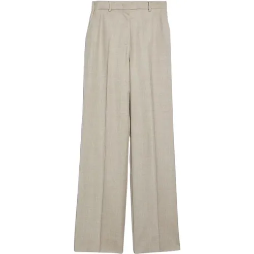 Wool Flannel Trousers , female, Sizes: M - Max Mara - Modalova