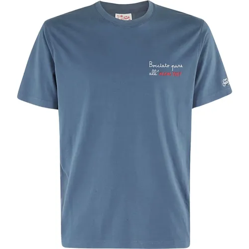 Besticktes T-Shirt für Männer , Herren, Größe: L - MC2 Saint Barth - Modalova