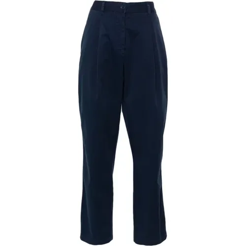 Blaue Casual Hose , Damen, Größe: 2XS - Aspesi - Modalova