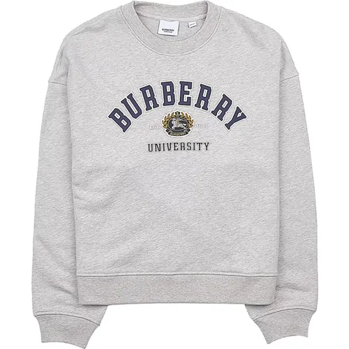 Kinder Logo Cropped Sweatshirt Top - Burberry - Modalova