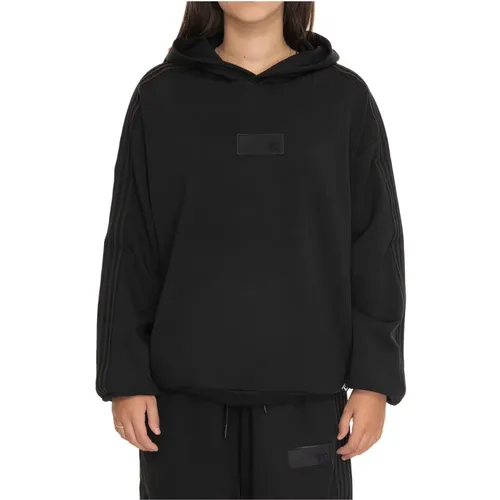 Kapuzenpullover mit Seitenstreifen und Logo , Damen, Größe: M - Emporio Armani EA7 - Modalova