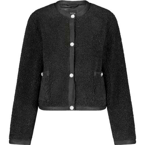 Teddy-Blazer mit dekorativen Details , Damen, Größe: L - Taifun - Modalova