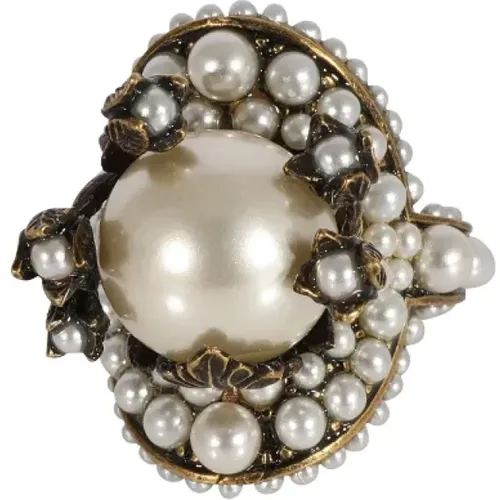 Pre-owned Pearl rings , female, Sizes: ONE SIZE - Gucci Vintage - Modalova