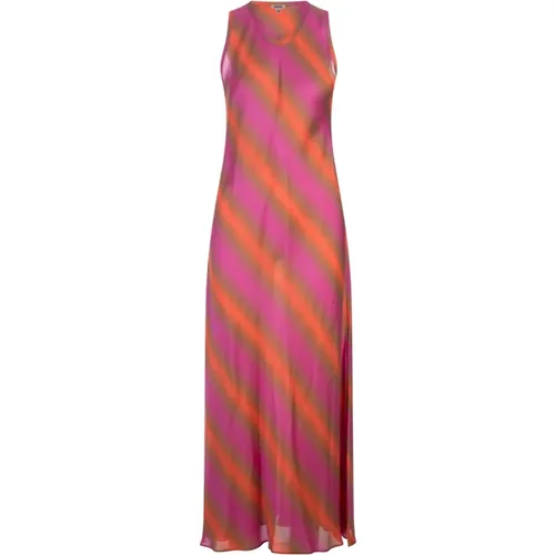 Dégradé Silk Sleeveless Long Dress , female, Sizes: XS, S, 2XS - Aspesi - Modalova